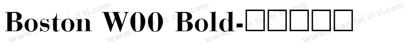 Boston W00 Bold字体转换